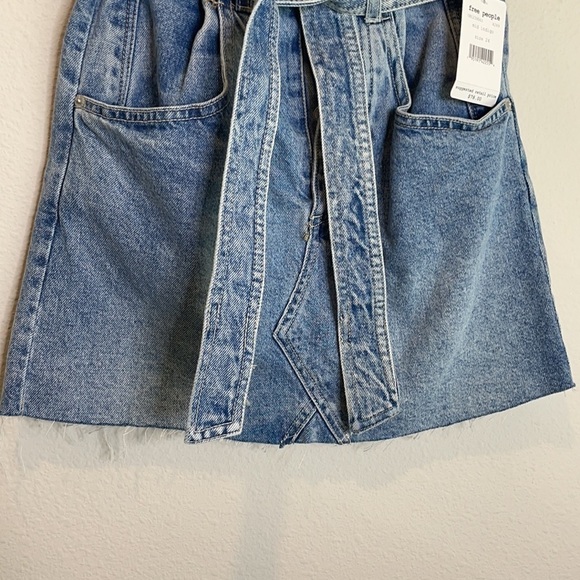 NWT Free People East Of Eden Denim Mini Skirt 24 - Picture 7 of 12